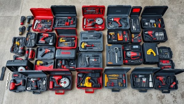 Best Home Tool Kits displayed in an organized manner on concrete.