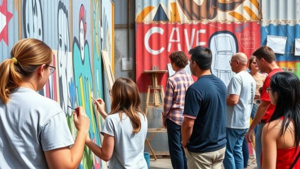 Marienville Mural community painting project.