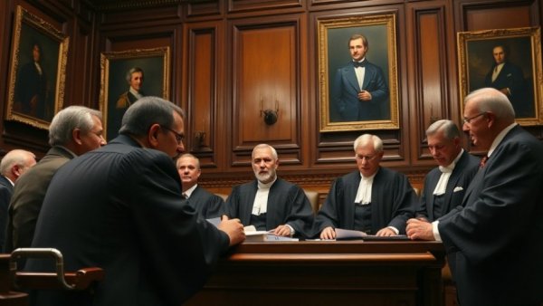 Chester Water Authority Court Ruling panel in grand courtroom setting.