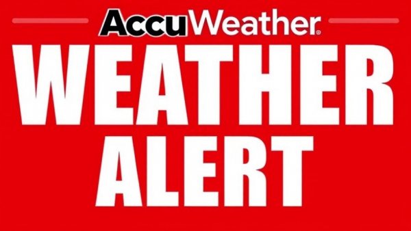 AccuWeather alert graphic for Winter Storm Updates Pennsylvania in bold white text on red.