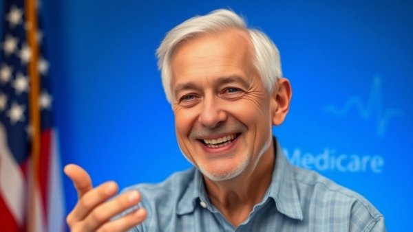 Advantages of Original Medicare video thumbnail with man and graphics.