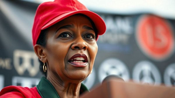 Woman speaking about USDA relocation plan impacts with passion and clarity.