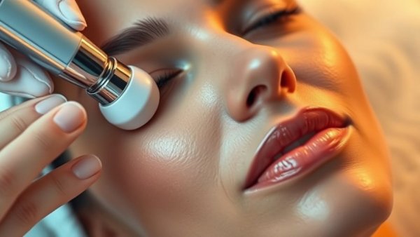 Close-up photo of a woman receiving high-maintenance beauty treatment.