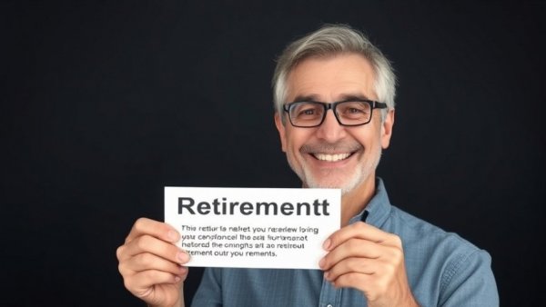 Retirement advice with 2.5 million: Man with retirement plan text.