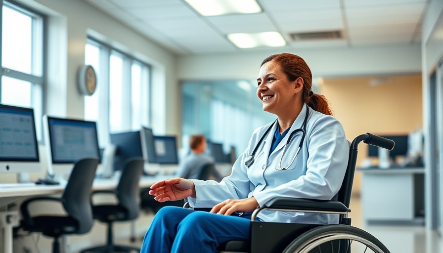 Representation of Disabled Actors in Media through a smiling doctor in a wheelchair.