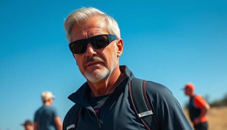 Mature man outdoors in sports scene, related to John Elway golf cart accident.
