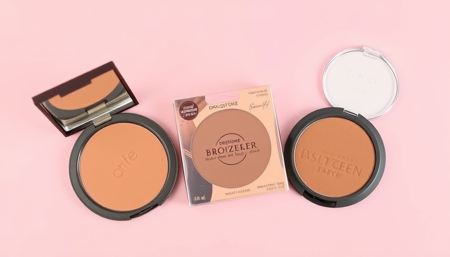 Best Drugstore Bronzers displayed against a pink background.