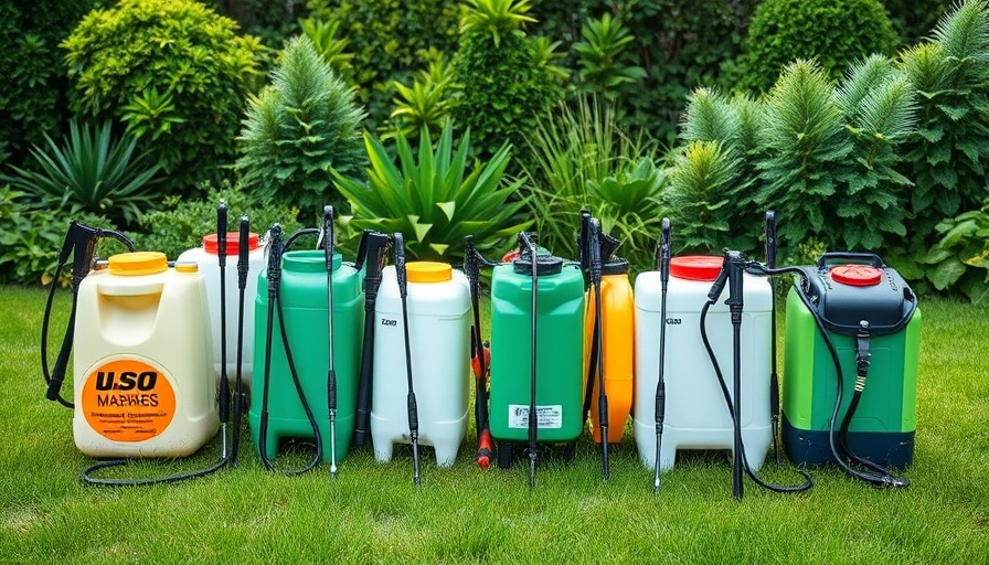 Selection of the best backpack sprayers on grass.