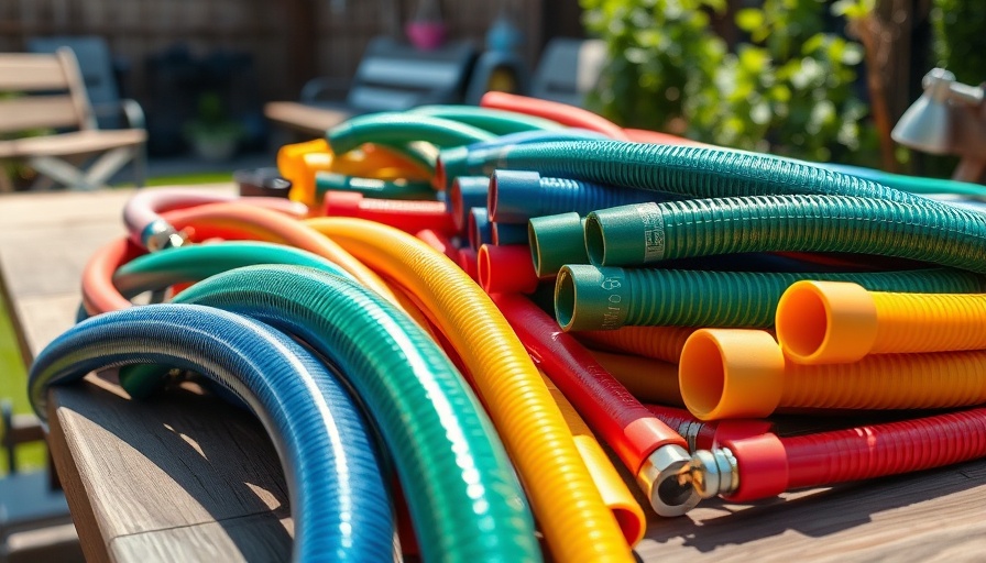 Best expandable hoses for gardening on a wooden table in garden
