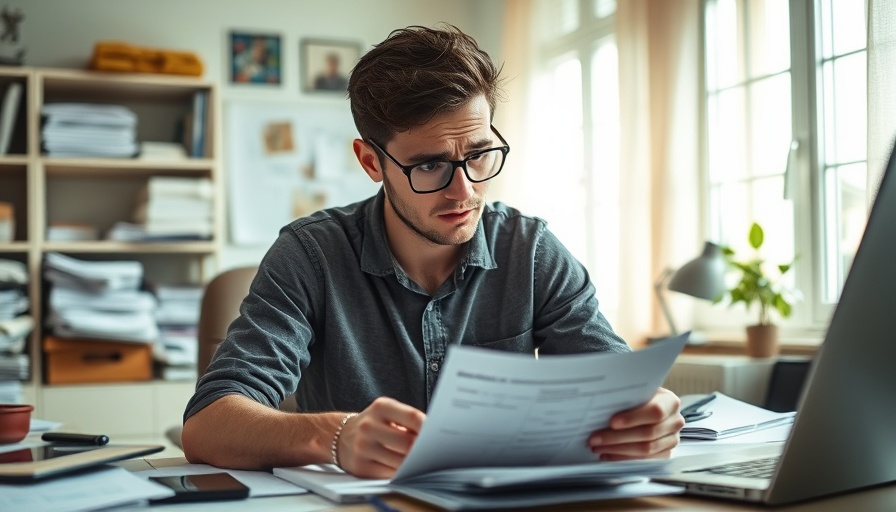 Stressed young adult with student loan notices, showcasing debt collection impact.