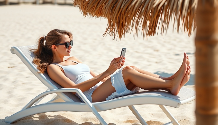 TikTok Viral Beach Chair in use on a sunny beach.