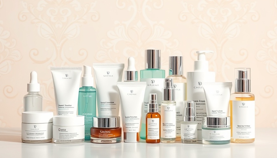 Assorted heat rash treatments displayed on pastel background