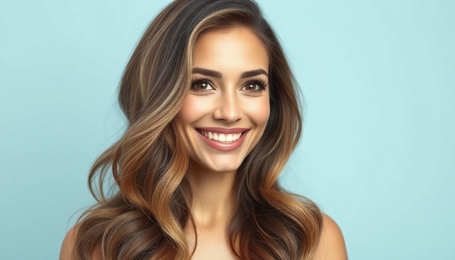 Smiling woman with mermaid waves hairstyle, showcasing trendy mermaid waves.