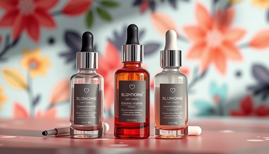 Best serums for mature skin, stylish bottle display.