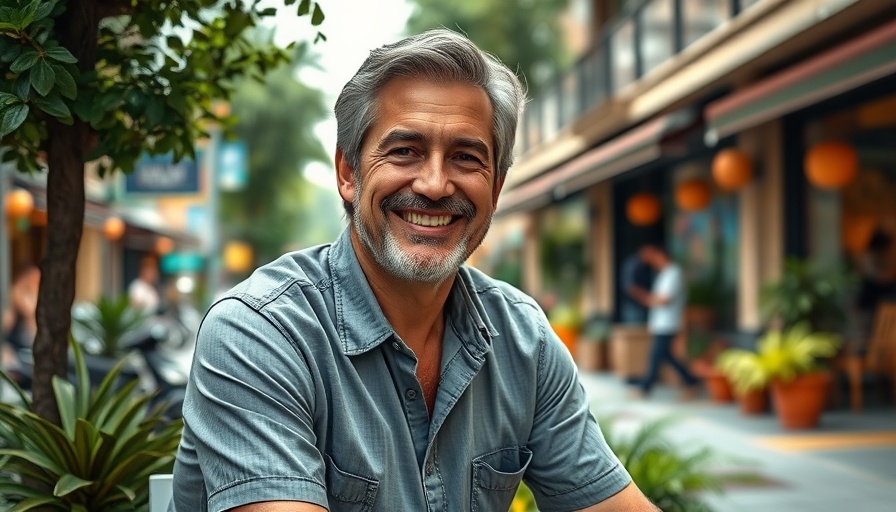 Middle-aged man smiling outdoors in casual setting, showcasing a tourist faux pas in Mexico.