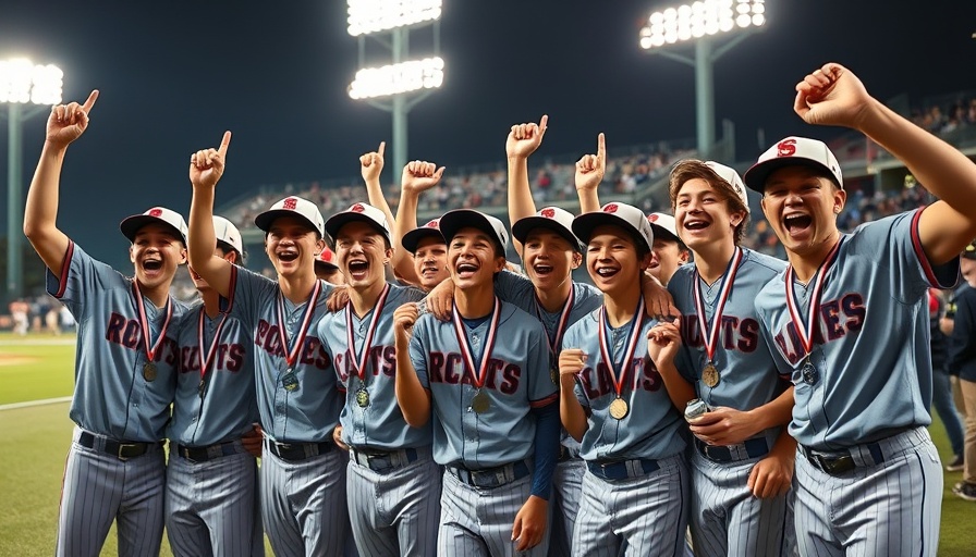 Governor Mifflin District 3 Championship Win team celebrating victory with medals.