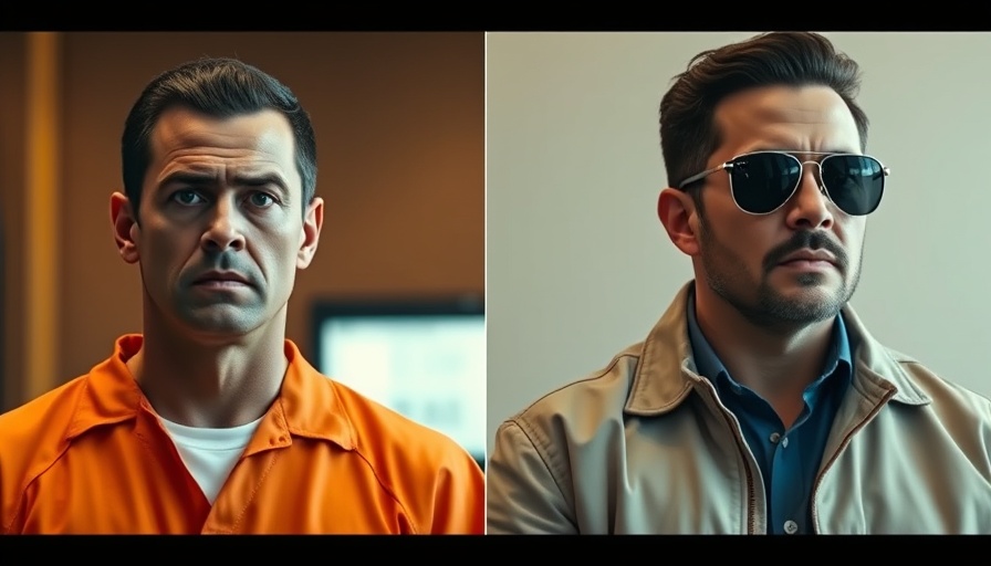 Contrasting images of two men in different settings.