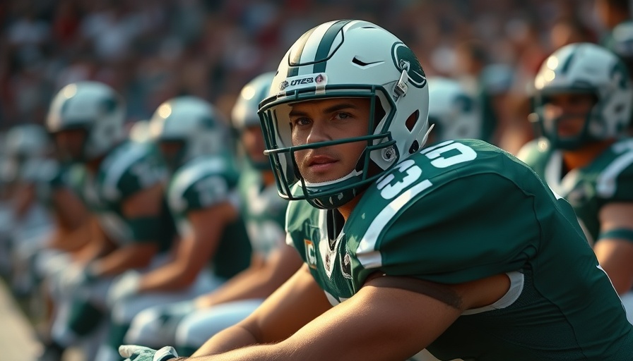Football player considering Pittsburgh Steelers options on the sidelines.