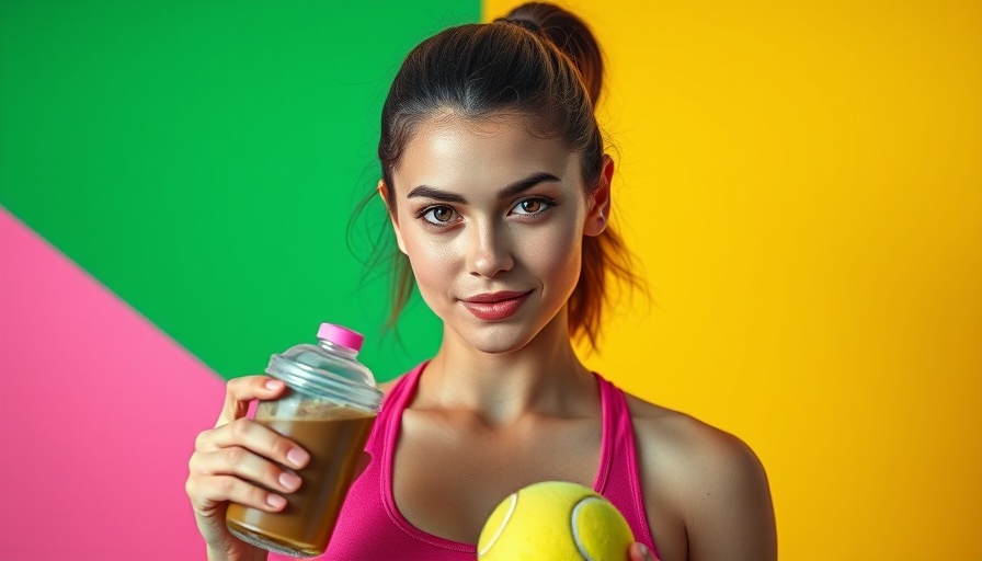 Sporty woman with tennis gear holding protein shake, Best Protein Shakes for Women 2025.