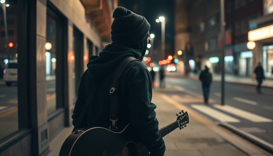CCTV footage of person with guitar case related to Heart's stolen Telecaster guitar recovery.