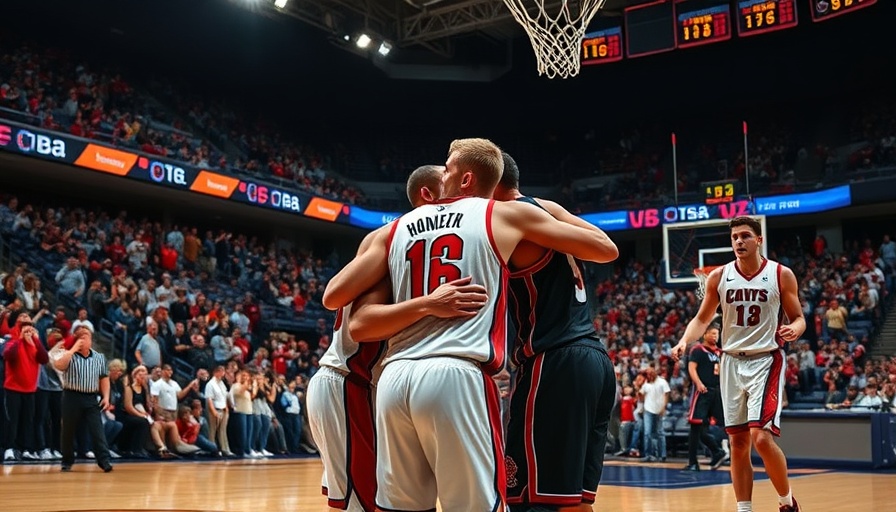 Intense basketball scene with players in action during a competitive game.