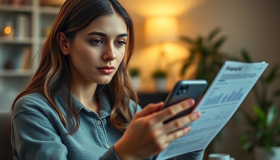 Young woman reviews buy now pay later impact on credit score.