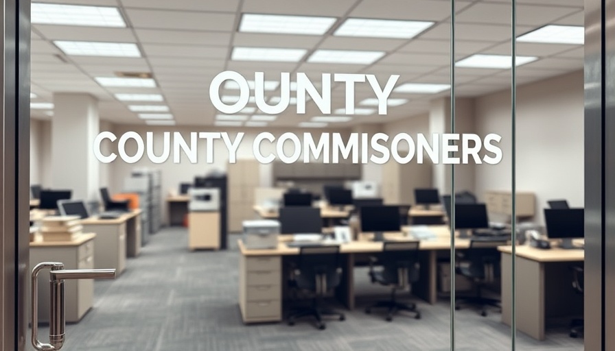 Cumberland County office, view through glass, commissioners area.