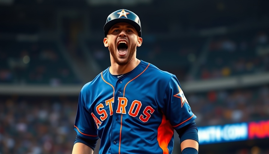 Astros player's excitement after win over Phillies, shouting energetically.
