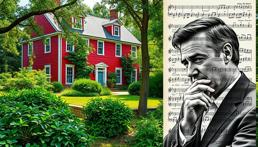 Oscar Hammerstein Museum collage with historic building and portrait
