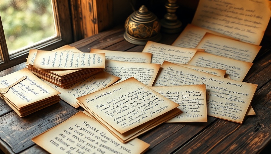 Epstein's Birthday Letters Insights: Vintage letters on a wooden table.