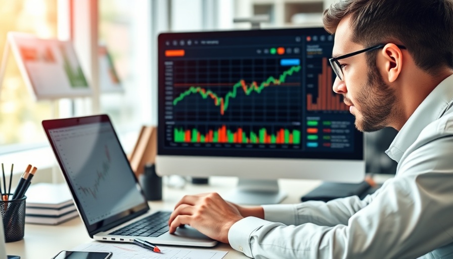 Small-cap stocks investment analysis in a modern office.