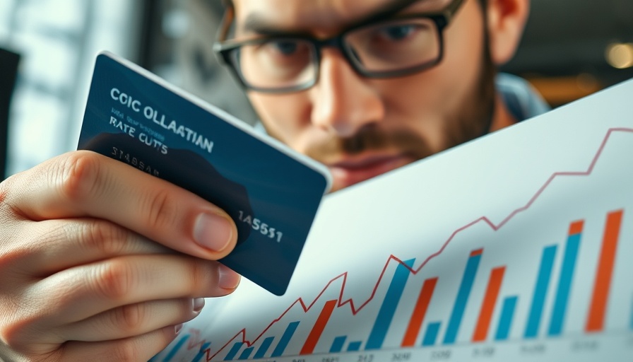 Credit card usage and rate cuts visualized in a financial context.