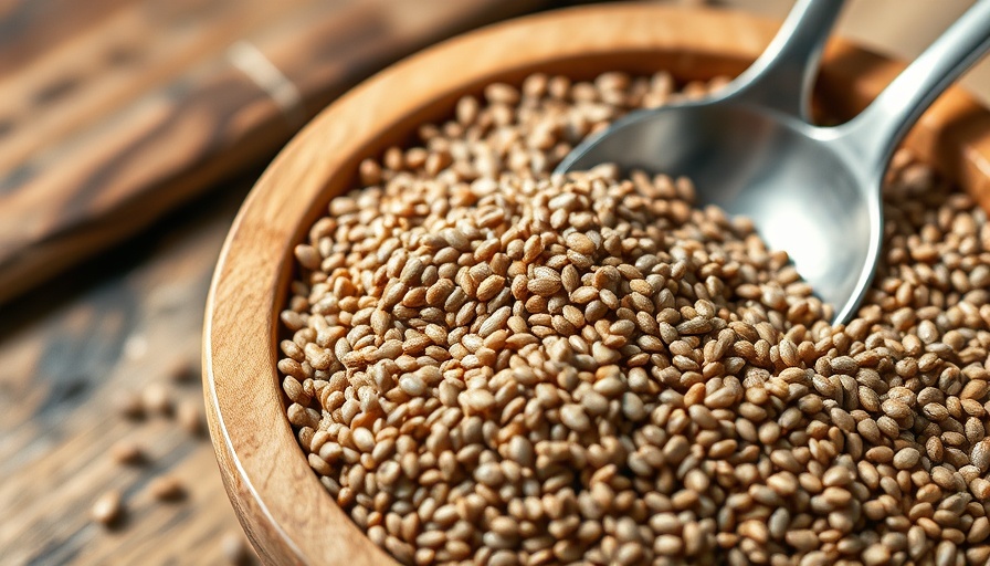 Close-up of chia seeds in a bowl, showcasing chia seeds benefits for skin.