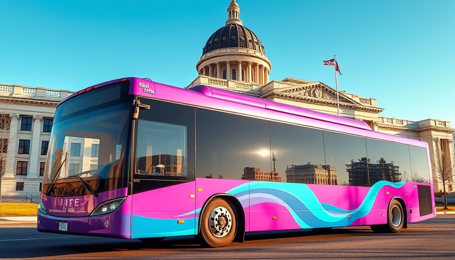 Pennsylvania transit funding crisis: bus in front of State Capitol.