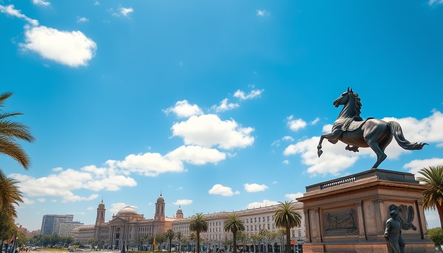 Historic architecture and statue in Montevideo, Uruguay Travel Tips.