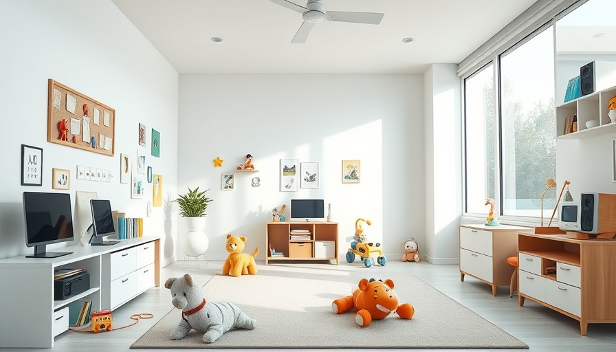 Silicon Valley-inspired nursery with educational toys and technology.