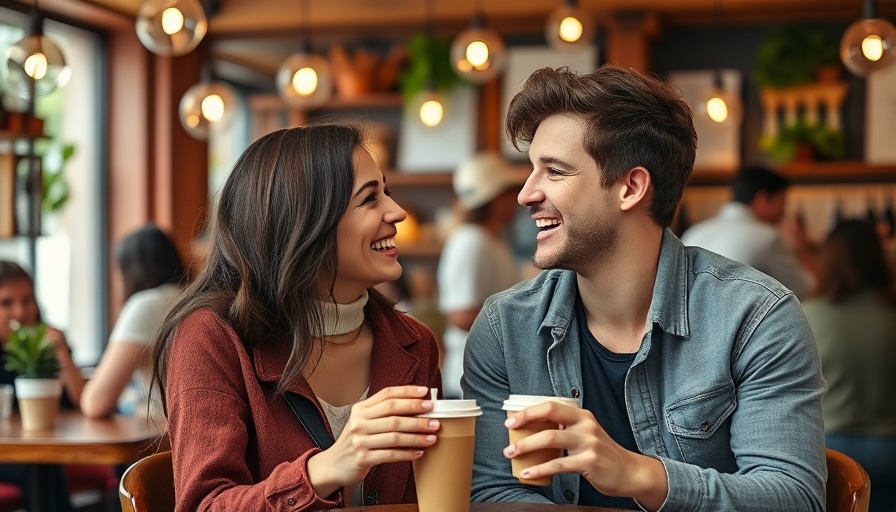 Young couple enjoying time together in a cozy cafe, overcoming connection barriers.