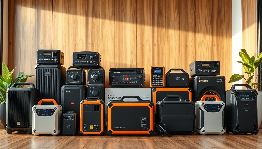 Display of the best portable power station models in a modern setting.