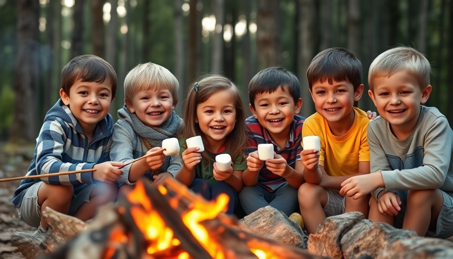 Children enjoying a campfire, illustrating summer camp costs.
