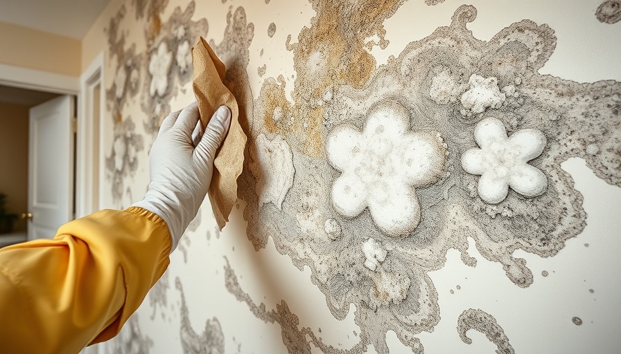 Investigating mold under wallpaper; test for mold in your home.