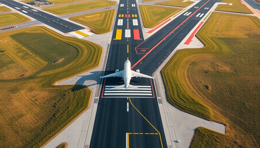 Runway safety technology at Philadelphia airport, aerial view
