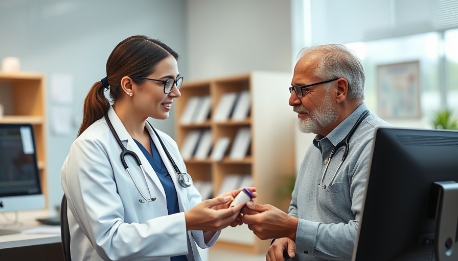 Healthcare professional discussing GLP-1 medication questions with patient.