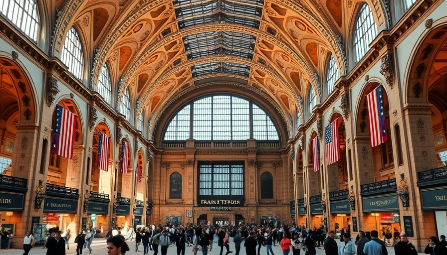 Federal Control of Union Station: historic train station interior
