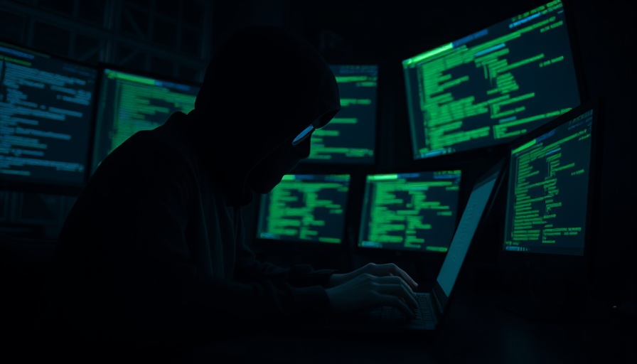 Shadowy figure coding on laptop with data screens glowing, Pennsylvania data privacy laws focus.