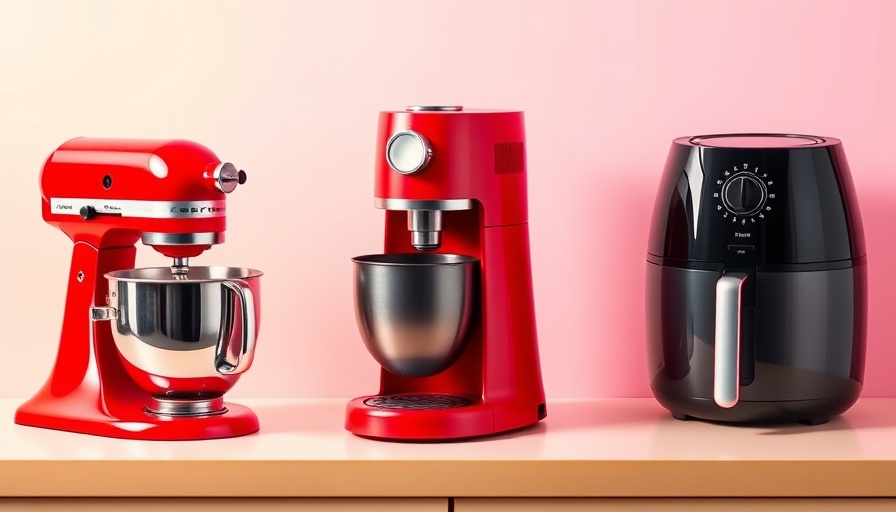 Labor Day kitchen appliance deals 2025 - stand mixer, espresso machine, air fryer.