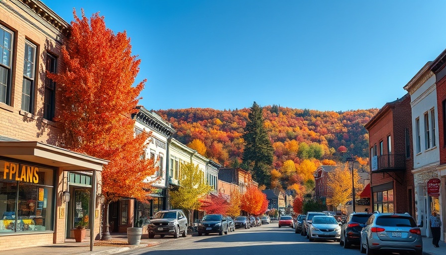Charming town street during Best Fall Festivals in Pennsylvania.