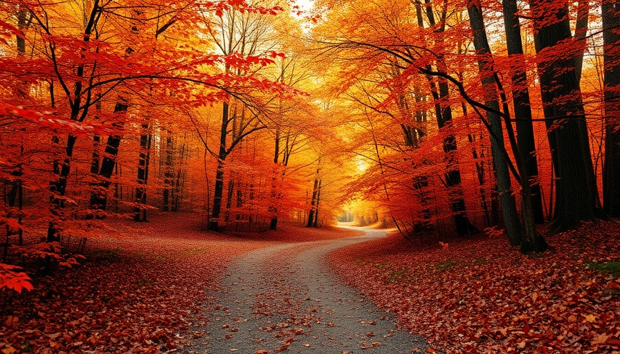 Autumn forest path with vibrant foliage, Fall Family Fun Pennsylvania.