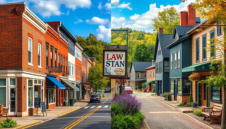 Lansdale vs Perkasie urban and rural contrast image, vibrant colors.