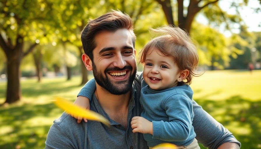 Father and child in a park, symbolizing equal custody for fathers.