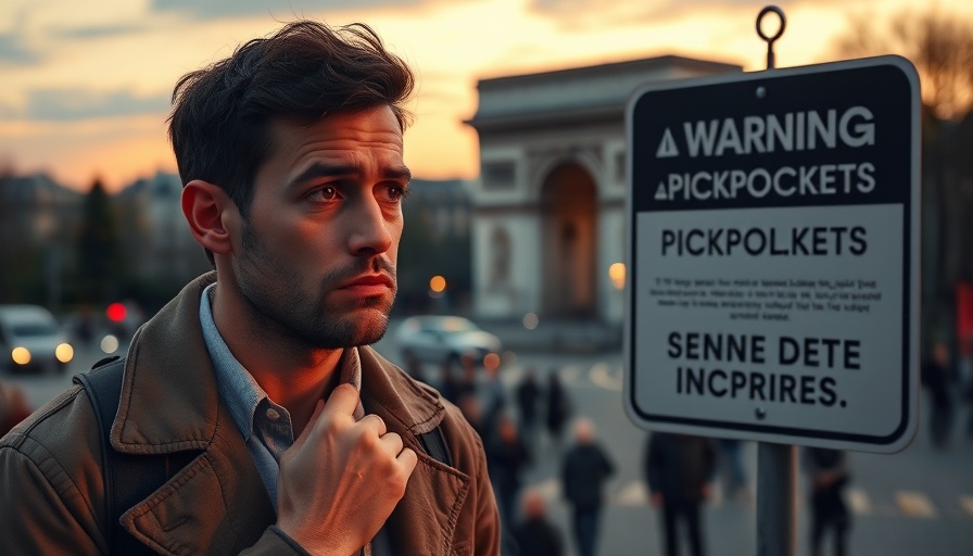 Biggest Tourist Scams in Paris concept with warning sign.